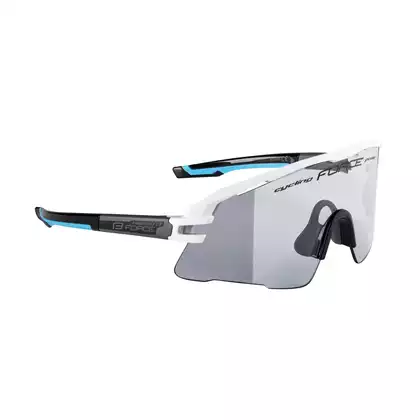 FORCE AMBIENT Okulary sportowe fotochromowe, biało-szaro-czarne