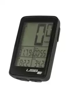 FORCE Licznik rowerowy, bezprzewodowy USB 13 F, czarny 39150