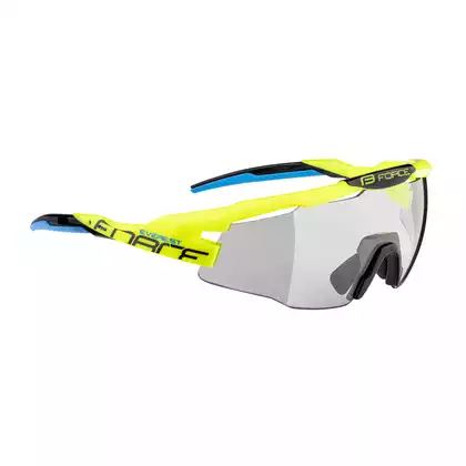 FORCE okulary rowerowe / sportowe EVEREST fotochromowe, fluo, 910902