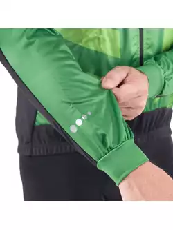 KAYMAQ JWS-001 męska zimowa kurtka rowerowa Softshell zielony