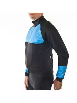 KAYMAQ JWS-002 męska zimowa kurtka rowerowa Softshell, niebieski-czarny