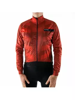 KAYMAQ męska zimowa kurtka rowerowa softshell, czerwona JWS-001