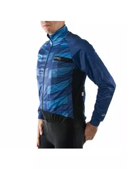 KAYMAQ męska zimowa kurtka rowerowa softshell, niebieska JWS-001 