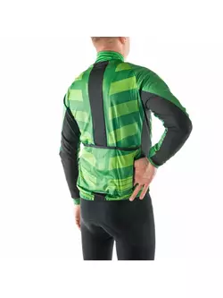 KAYMAQ męska zimowa kurtka rowerowa softshell, zielona JWS-001 