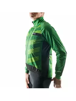 KAYMAQ męska zimowa kurtka rowerowa softshell, zielona JWS-001 