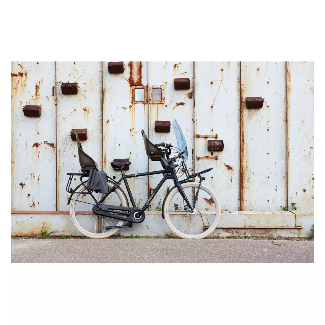 URBAN IKI Fotelik rowerowy - przedni, beige/black 220585