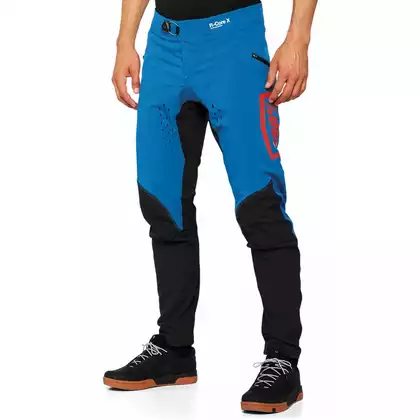100% R-CORE X Spodnie rowerowe męskie, niebiesko-czarne