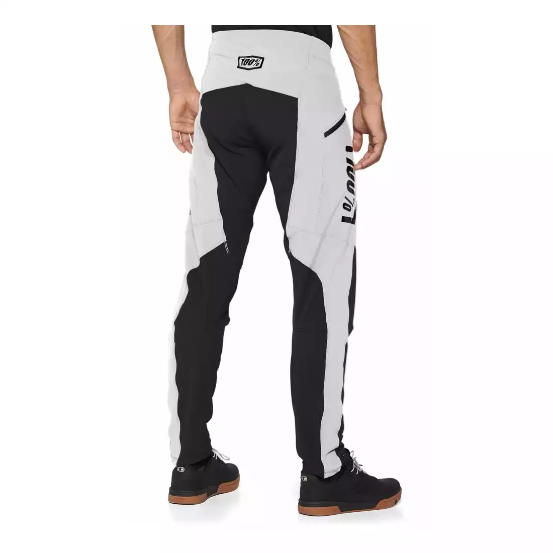 100% R-CORE X Spodnie rowerowe męskie, szaro-czarne 