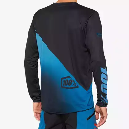 100% R-CORE X męska koszulka rowerowa z długim rękawem, black slate blue 
