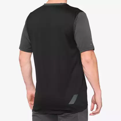 100% RIDECAMP męska koszulka rowerowa, black charcoal 