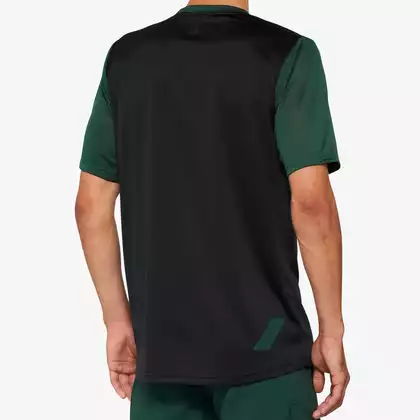 100% RIDECAMP męska koszulka rowerowa, black/forest green 