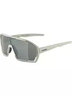 ALPINA BONFIRE Q-LITE Okulary sportowe z polaryzacją, cool grey matt / silver mirror