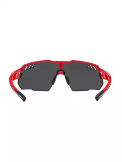 FORCE okulary przeciwsłoneczne AMOLEDO, czerwono-szare, czarne szkła 910861