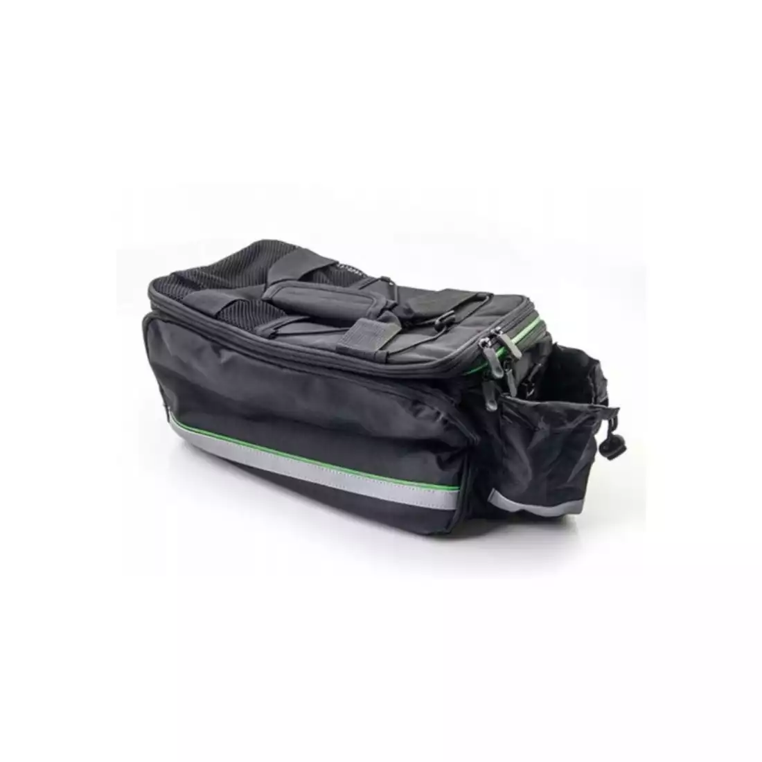 sakwa rowerowa na bagażnik 20l, czarno-zielona 