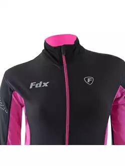 FDX 1450 damska ocieplana bluza rowerowa, fioletowa