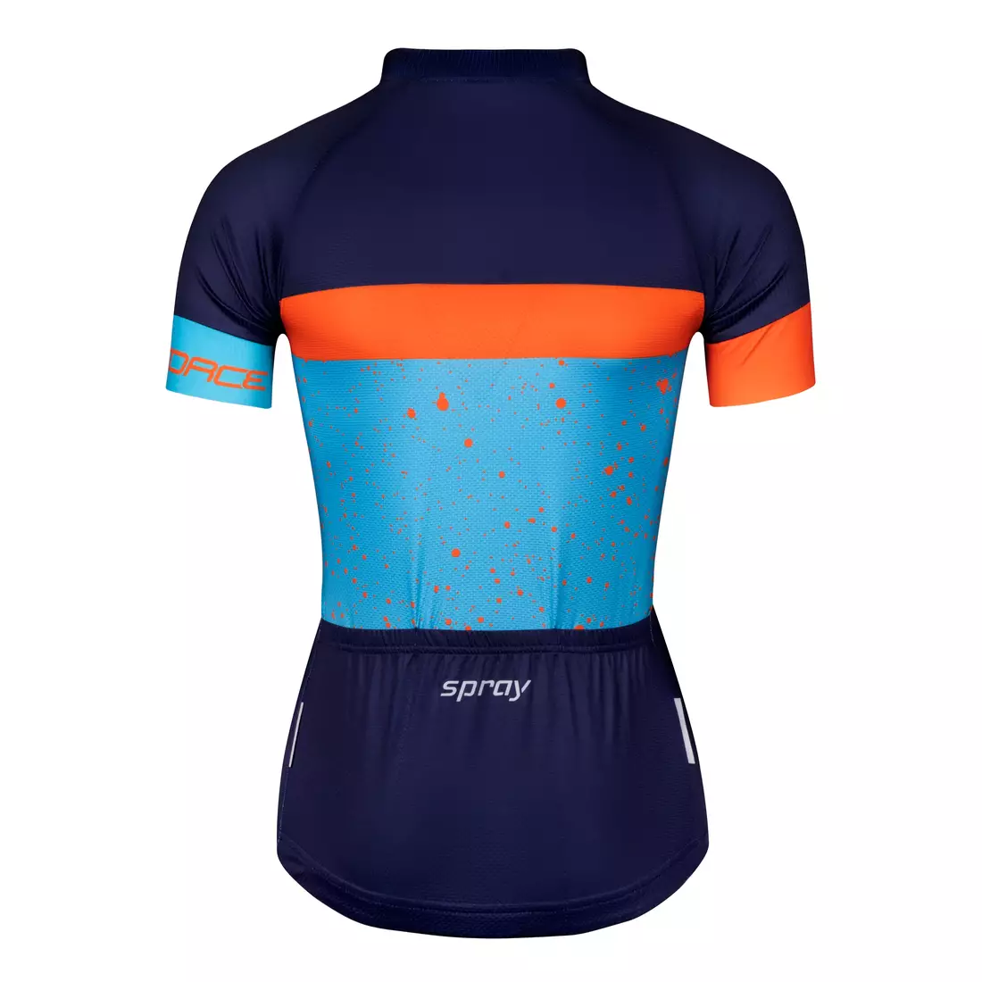 FORCE koszulka rowerowa damska SPRAY LADY blue/orange 90013402