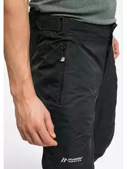 MAIER RAINDROP Męskie spodnie turystyczne, przeciwdeszczowe, czarne
