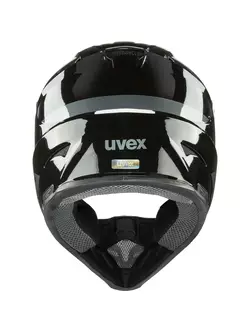 UVEX HLMT 10 BIKE, Kask rowerowy Full Face, czarny-szary