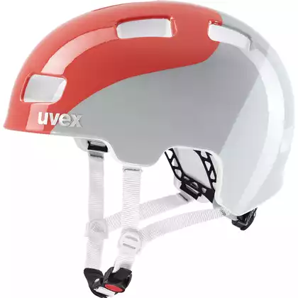 UVEX HLMT 4 Dziecięcy kask rowerowy, czerwono-biały