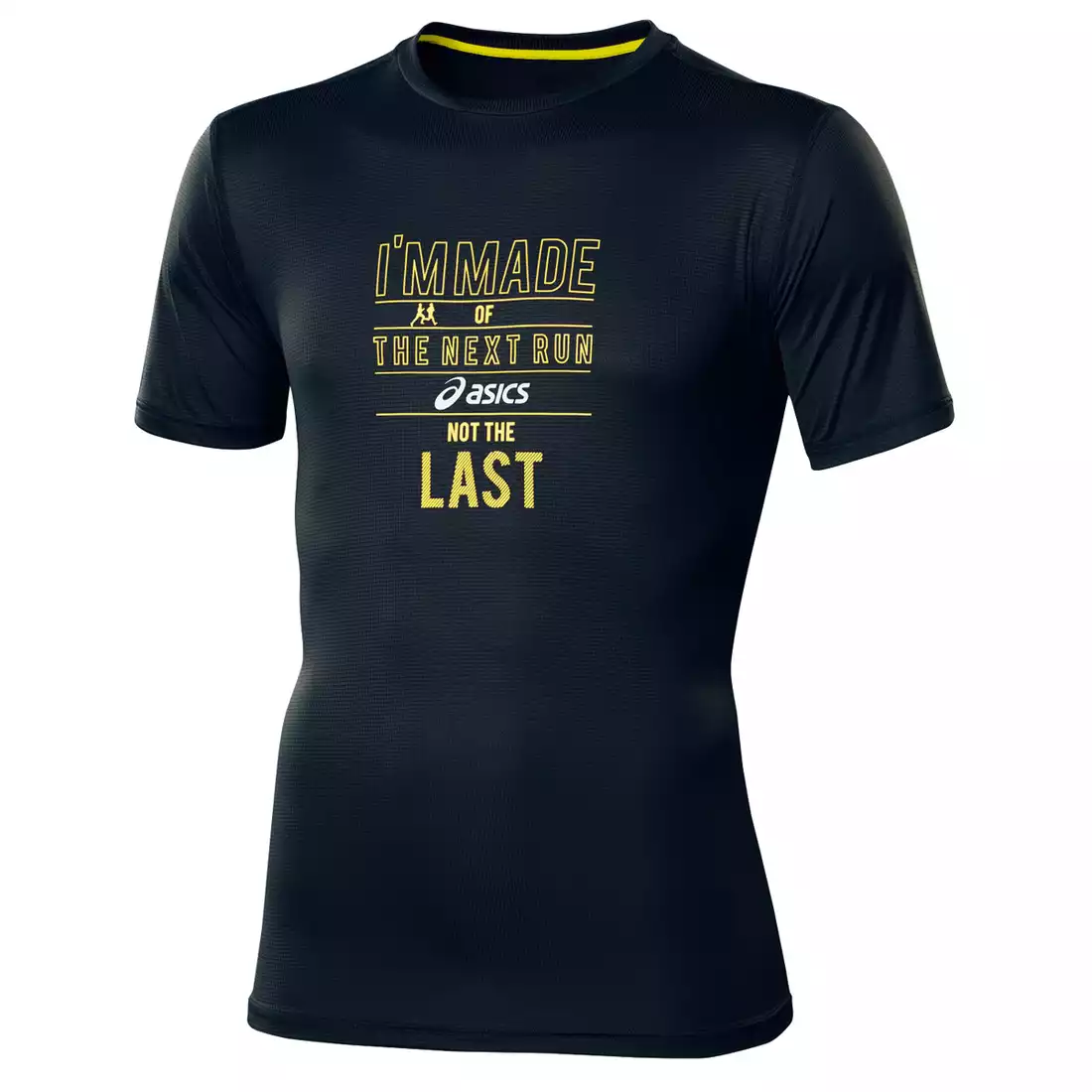 ASICS 110408-0001 GRAPHIC TOP - męska koszulka do biegania, kolor: Czarny