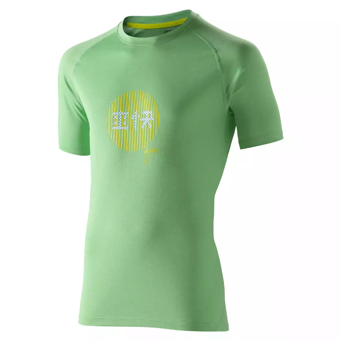 ASICS 110519-0489 SOUKAI GRAPHIC TOP - męska koszulka do biegania, kolor: Zielony