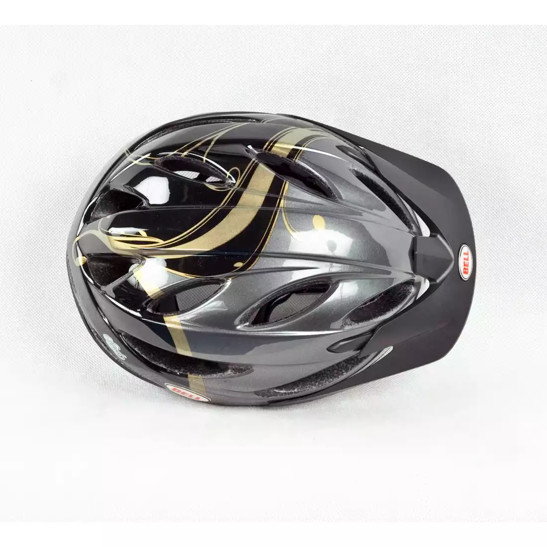 BELL STRUT - damski kask rowerowy, czarno-srebrno-złoty