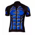MikeSPORT DESIGN BODY koszulka rowerowa męska, czarno-niebieska