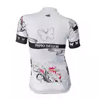 MikeSPORT DESIGN - ROSES - damska koszulka rowerowa, kolor: Biały