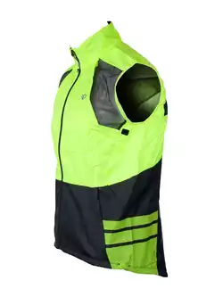 PEARL IZUMI - ELITE Barrier Convertible Jacket 11131314-429 - kurtko-kamizelka rowerowa, kolor: Fluor-czarny