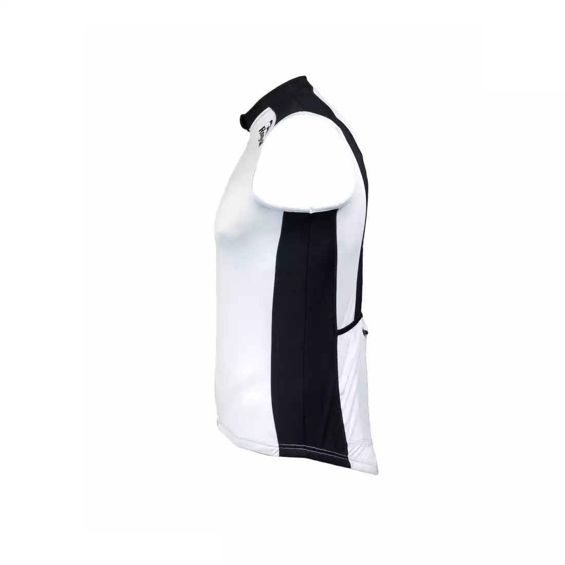 ROGELLI POLINO - męska koszulka rowerowa bez rękawków, kolor: biało-czarny