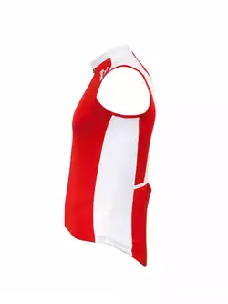 ROGELLI POLINO - męska koszulka rowerowa bez rękawków, kolor: czerwono-biały