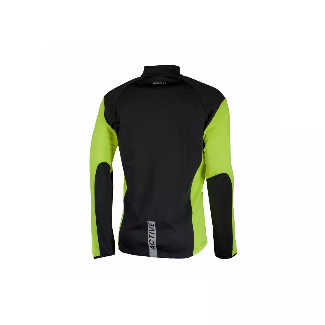 ROGELLI RUN - DILLON - lekko ocieplana męska bluza biegowa, kolor: Czarno-fluorowy