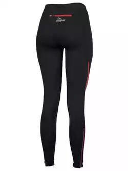 ROGELLI RUN - EMNA - damskie spodnie do biegania, kolor: Czarno-czerwony