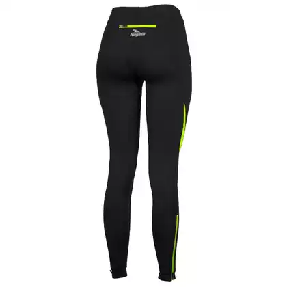 ROGELLI RUN - EMNA - damskie spodnie do biegania, kolor: Czarno-fluorowy