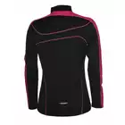 ROGELLI RUN MELS - damska ocieplana bluza do biegania - kolor: Czarno-różowy