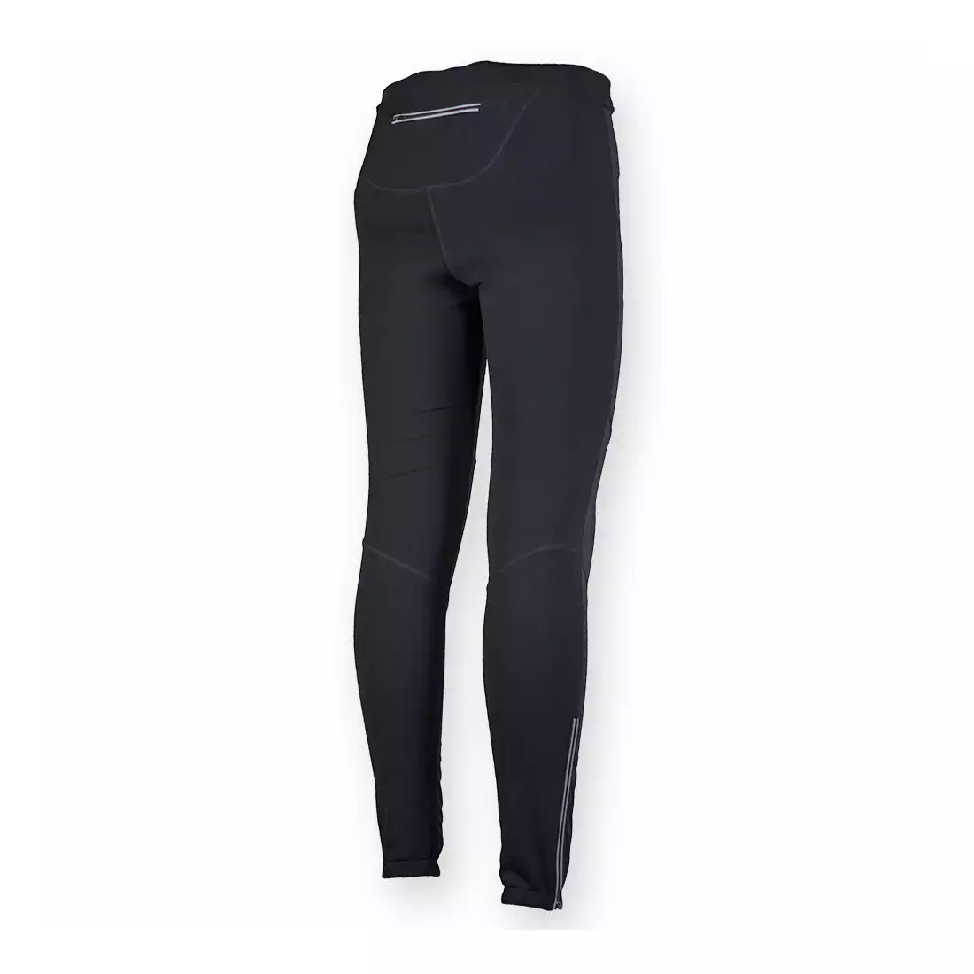 ROGELLI RUN - RIBERA - męskie ocieplane spodnie do biegania, SOFTSHELL, kolor: Czarny