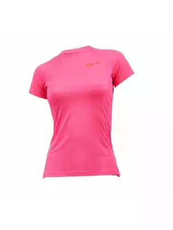 ROGELLI RUN SIRA - damska koszulka do biegania - kolor: Różowy fluor