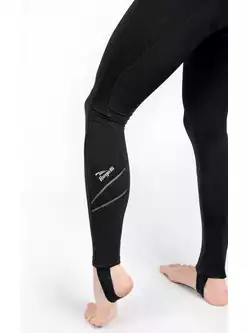ROGELLI VENASCA - ocieplane spodnie rowerowe na szelkach, kolor: Czarny