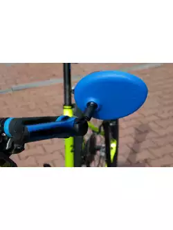 AJS uniwersalne lusterko rowerowe wpuszczane w kierownicę, niebieskie 