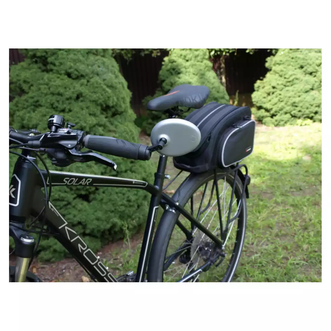 AJS uniwersalne lusterko rowerowe wpuszczane w kierownicę, srebrne 