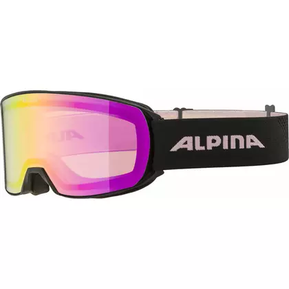 ALPINA M40 NAKISKA Q-LITE gogle narciarskie/snowboardowe, black-rose matt