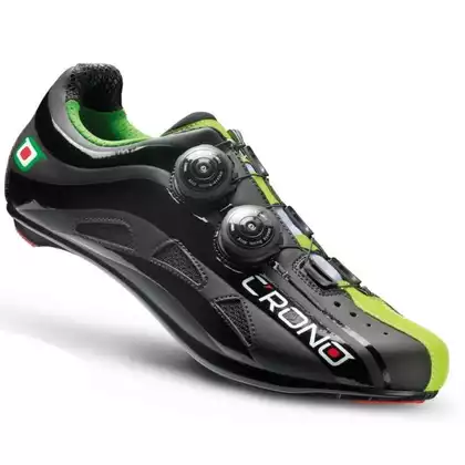 CRONO FUTURA 2 męskie buty rowerowe - szosowe, czarno-zielone 