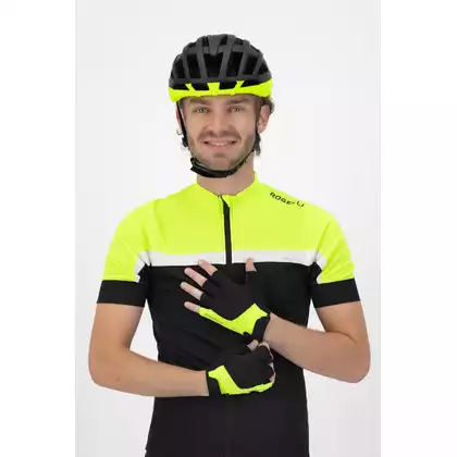 ROGELLI ESSENTIAL Rękawiczki rowerowe męskie, czarno-żółte