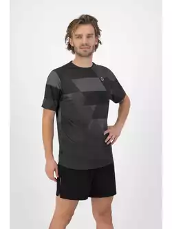 ROGELLI GEOMETRIC Męska koszulka do biegania, czarna