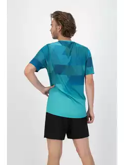 ROGELLI GEOMETRIC Męska koszulka do biegania, turkusowa