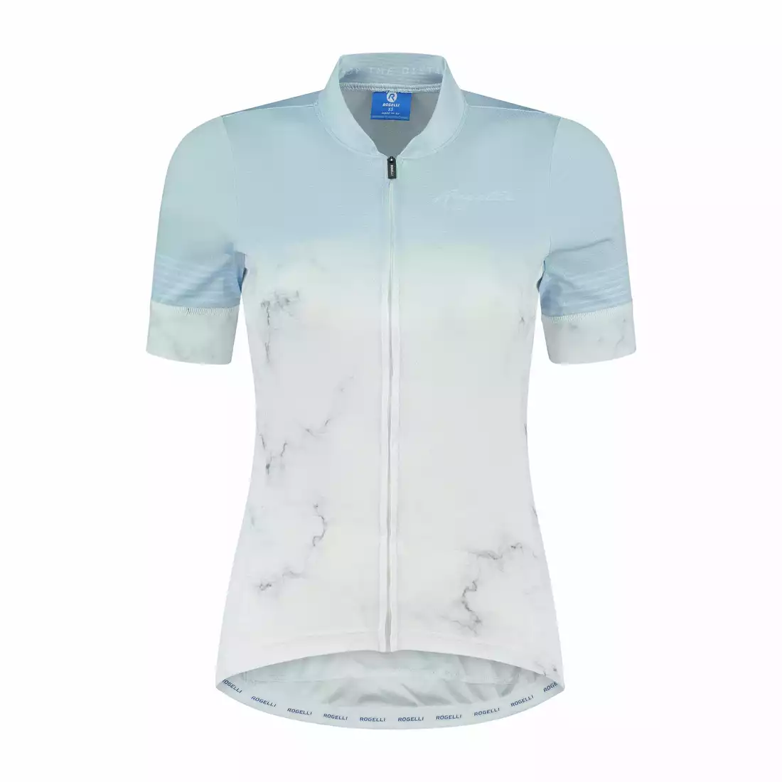 ROGELLI MARBLE Koszulka rowerowa damska, biało-niebieska