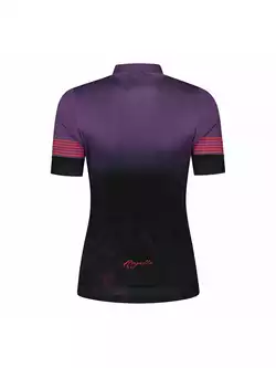 ROGELLI MARBLE Koszulka rowerowa damska, czarno-fioletowa