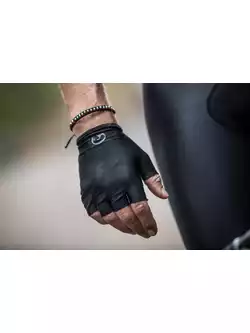 ROGELLI SOLID Rękawiczki rowerowe męskie, czarne