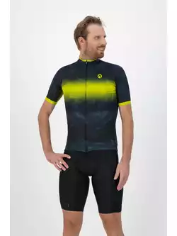 ROGELLI TIE DYE Koszulka rowerowa męska, zielono-żółta 
