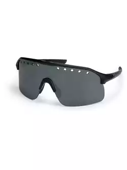 ROGELLI VENTRO Okulary sportowe polaryzacyjne z wymiennymi szkłami, czarne